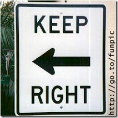 keep right